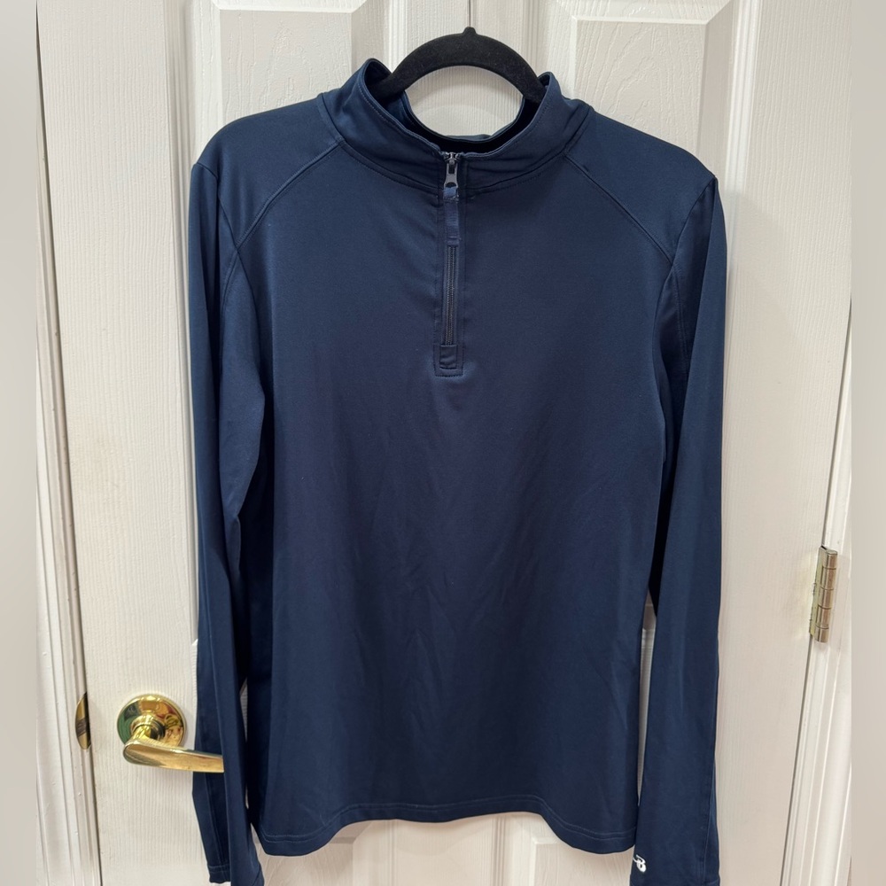 Badger Sport 1/4 zip pullover athletic shirt jacket size large